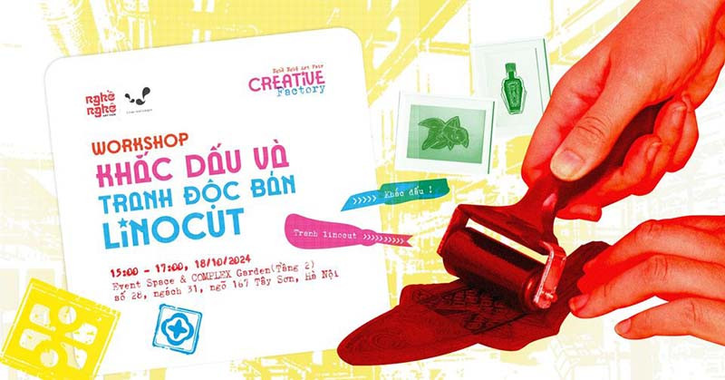 Workshop Khắc Dấu và Làm Tranh Độc Bản Linocut [Nghề Nghệ Art Fair x Leap And Linger]